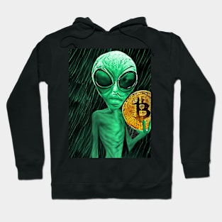 Alien Bitcoin Collectors Mars Invasion Sci-fi Hoodie